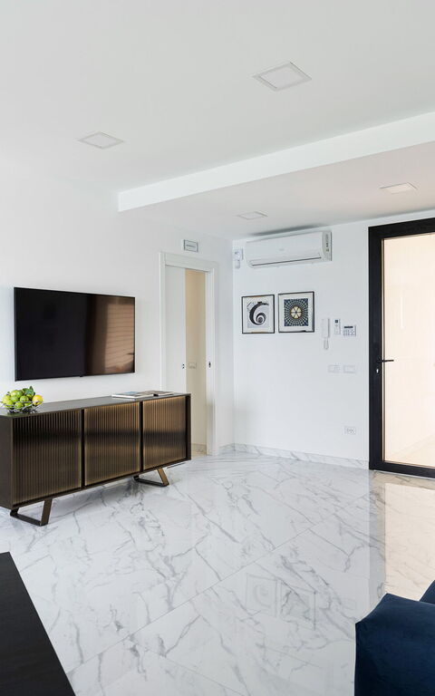 Villa Hermes: Küche, Wohnzimmer