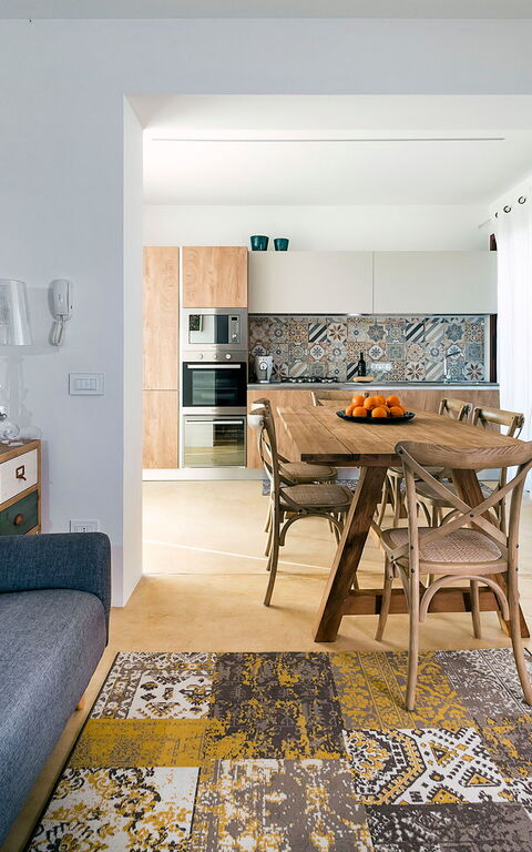 Villa San Lorenzo Ulivo: Küche, Wohnzimmer