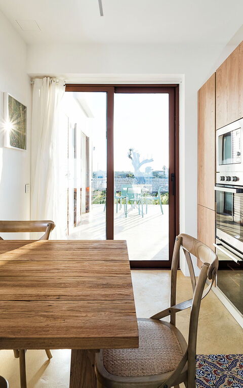 Villa San Lorenzo Ulivo: Küche, Wohnzimmer