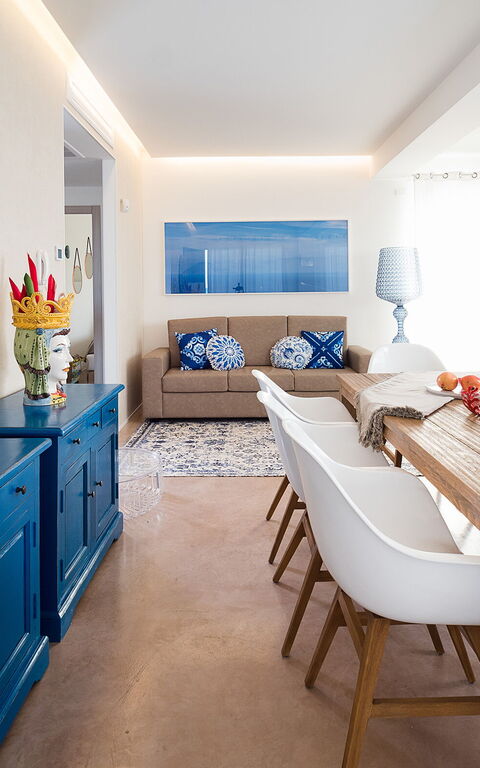 Villa San Lorenzo Fico D'india: Küche, Wohnzimmer