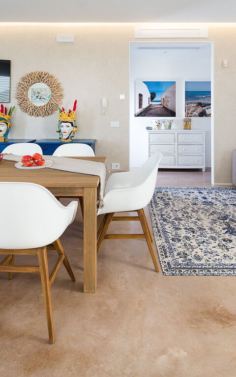 Villa San Lorenzo Fico D'india: Küche, Wohnzimmer