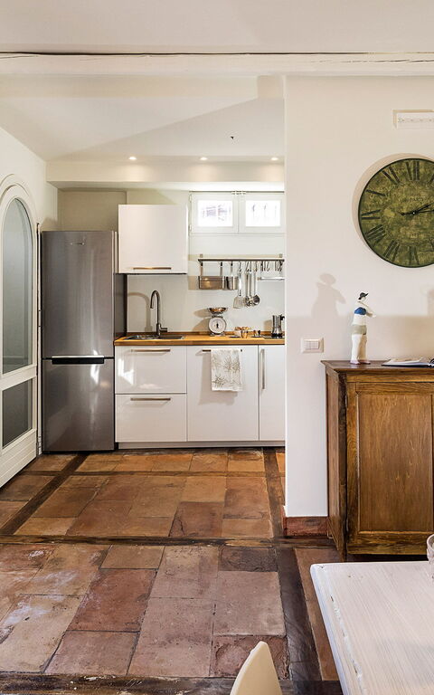 Casa Tecla: Esszimmer, Küche, Wohnzimmer