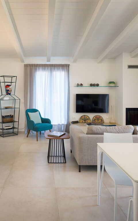 Villa Azulea: Küche, Wohnzimmer