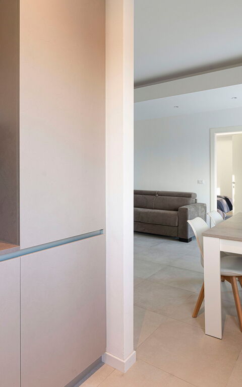 Villa Anna Plemmirio: Esszimmer, Küche, Wohnzimmer