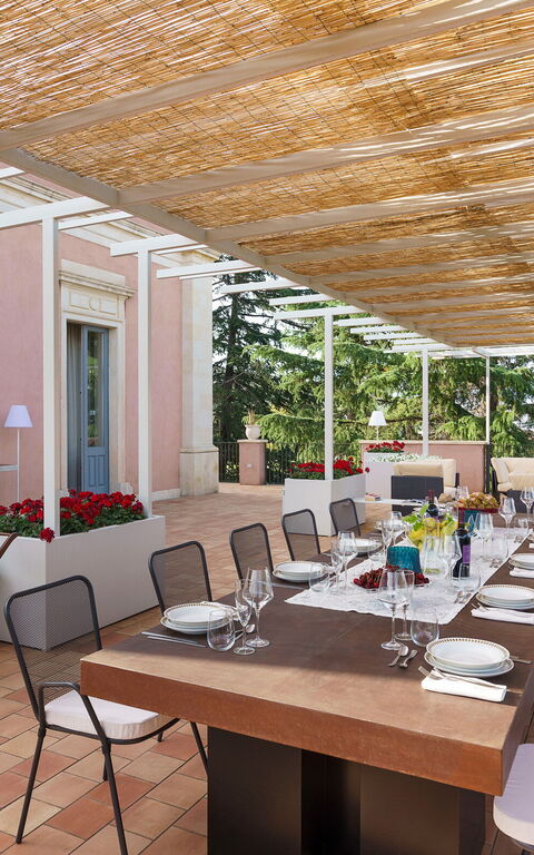 Tenuta Della Contea: Außen, Balkon / Terrasse / Patio, Draussen
