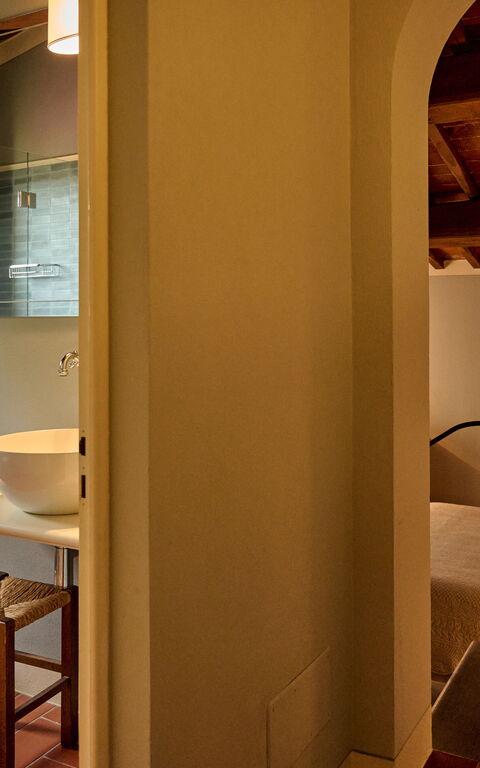 Villa Marliana: Bad, Schlafzimmer