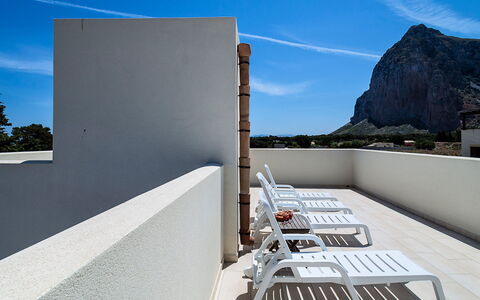 Unterkunft Delfino: Außen, Balkon / Terrasse / Patio, Draussen