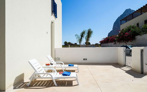 Unterkunft Delfino: Außen, Balkon / Terrasse / Patio, Draussen