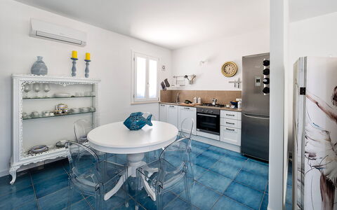 Unterkunft Riccio: Esszimmer, Küche