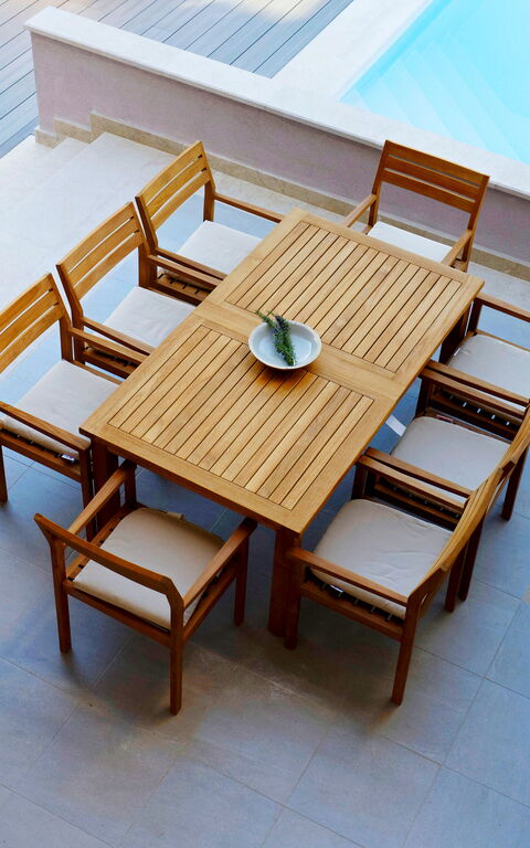 Villa Jure: Balkon / Terrasse / Patio, Draussen, Schwimmbad