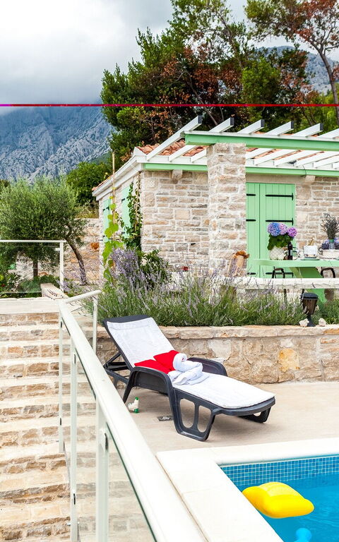 Villa Azurit: Außen, Balkon / Terrasse / Patio, Draussen, Schwimmbad