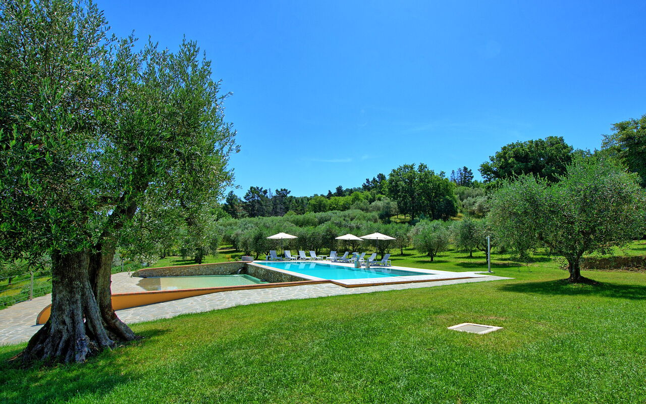 Villa Acquaviva: Draussen, Garten, Schwimmbad, Sommer