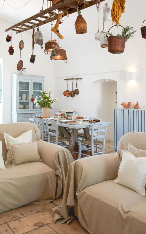 Masseria Lamacerase: Wohnzimmer