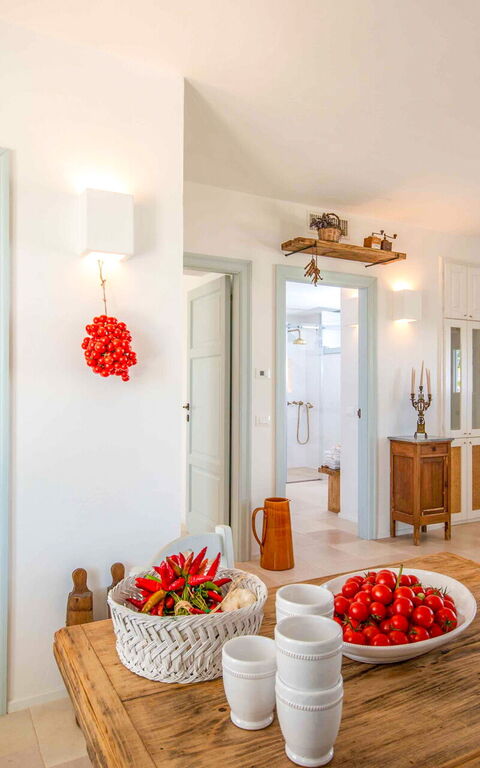 Masseria Lamacerase: Esszimmer, Wohnzimmer