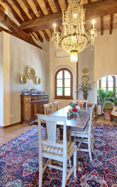 Villa Casciani: Esszimmer, Wohnzimmer