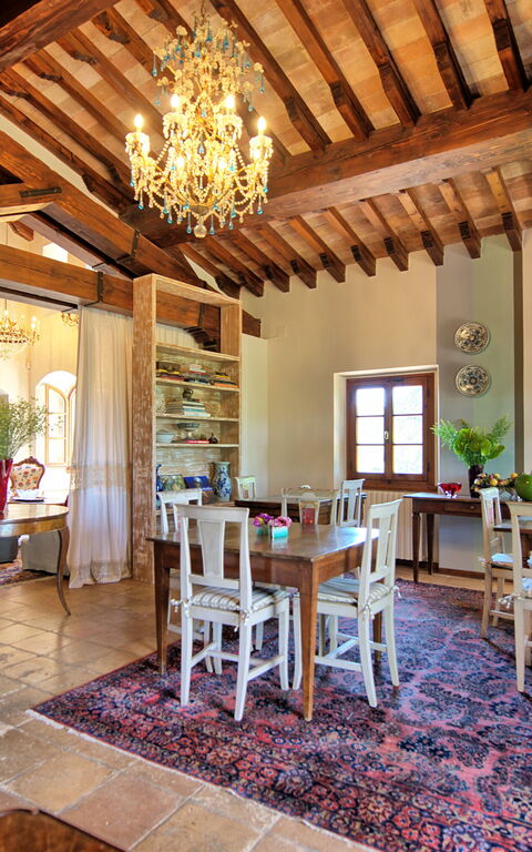 Villa Casciani: Esszimmer, Wohnzimmer