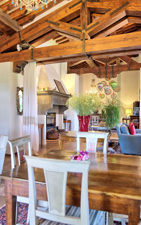 Villa Casciani: Esszimmer, Wohnzimmer