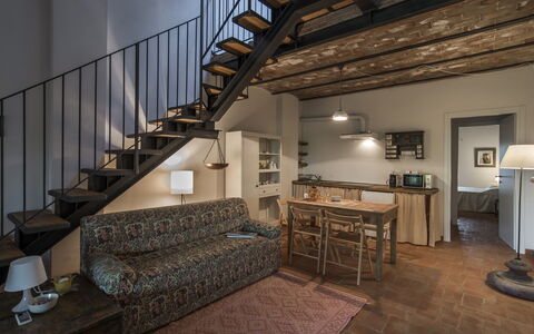 Unterkunft Catola: Esszimmer, Küche, Wohnzimmer