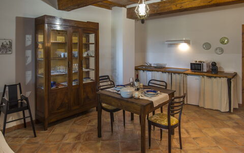 Unterkunft Zi Toni: Esszimmer, Küche