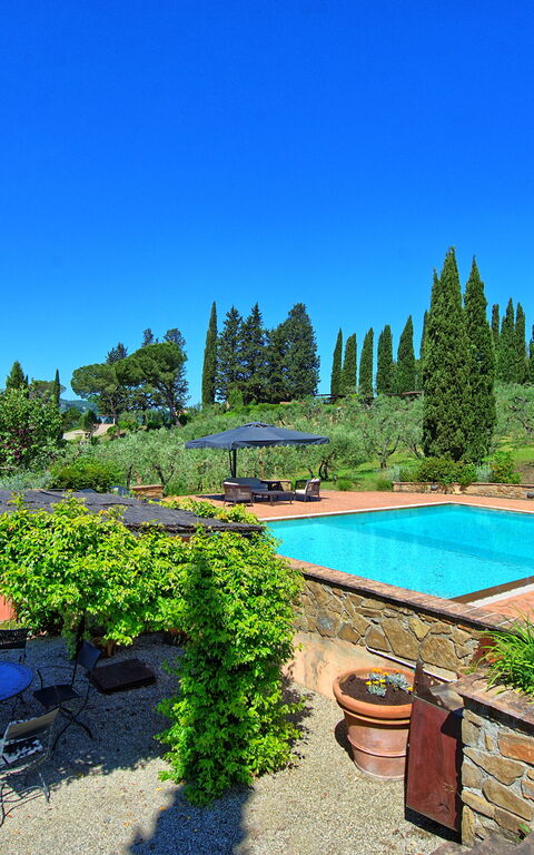 Villa Barbarella: Ansichten, Balkon / Terrasse / Patio, Draussen, Garten, Schwimmbad