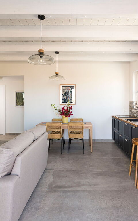 Villa Paolina: Küche, Wohnzimmer