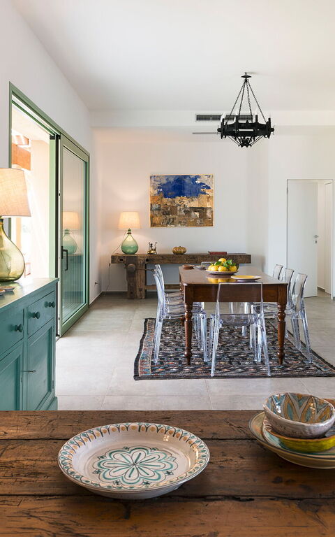 Villa Cavalè: Esszimmer, Wohnzimmer