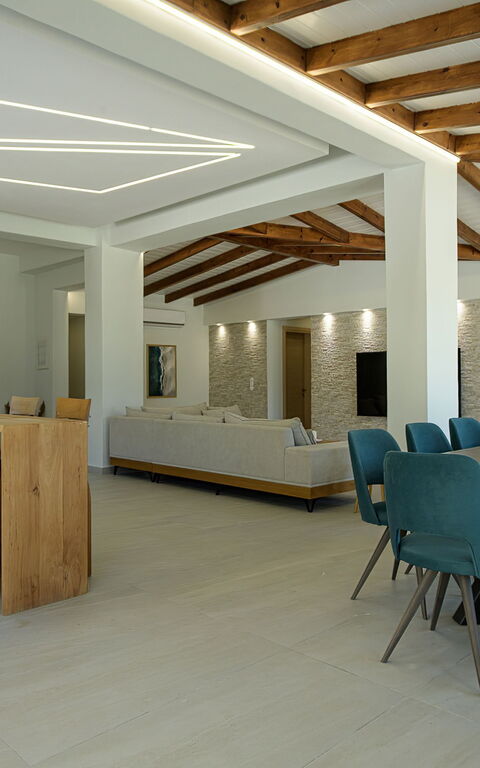 Villa Aurora Blue: Esszimmer, Wohnzimmer