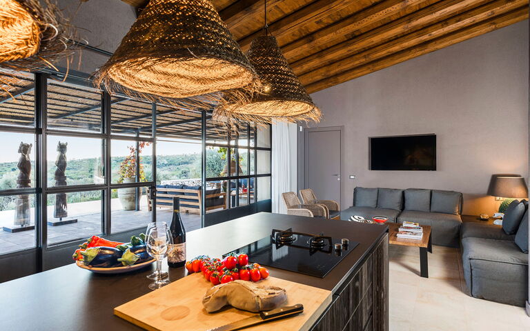 Villa Zigulotto: Küche, Wohnzimmer