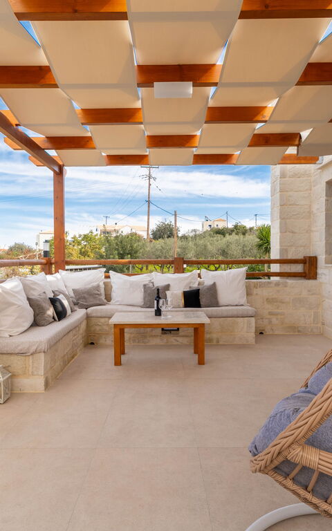 Villa Blini: Ansichten, Außen, Balkon / Terrasse / Patio, Draussen