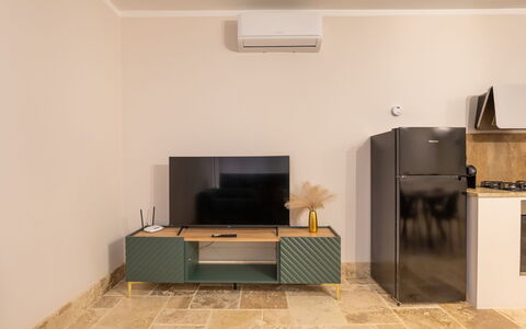 Unterkunft Borgo Ariano 3: Küche, Wohnzimmer