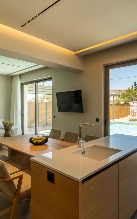 Villa Zen Hephaistos: Esszimmer, Wohnzimmer