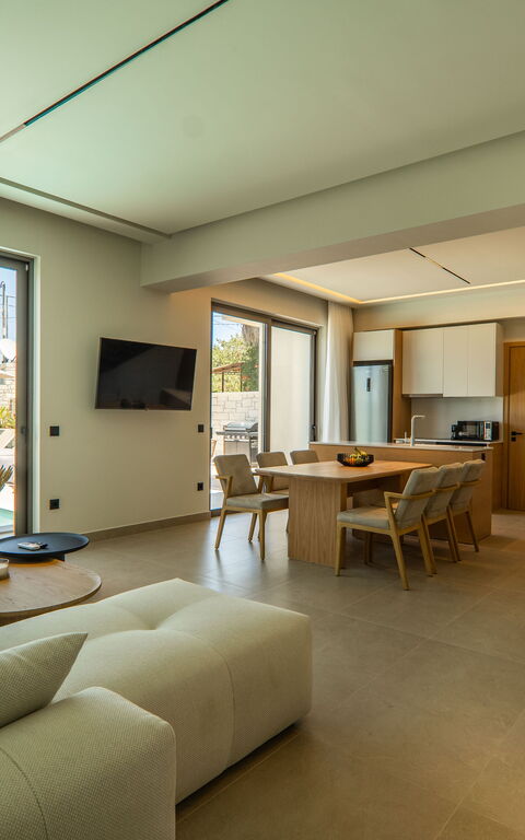 Villa Zen Hephaistos: Esszimmer, Wohnzimmer