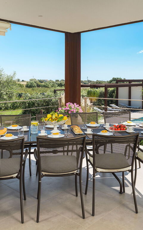 Corte Antigua: Außen, Balkon / Terrasse / Patio, Draussen, Garten, Schwimmbad