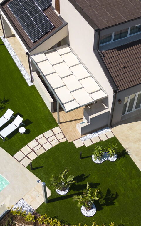 Villa Aversa: Außen, Balkon / Terrasse / Patio, Draussen, Garten, Schwimmbad