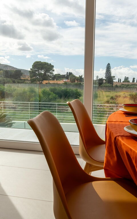 Villa Pizzolungo: Esszimmer, Wohnzimmer