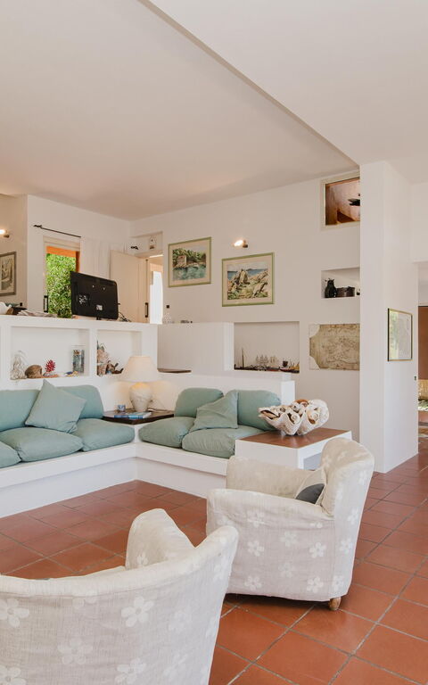 Villa Cala Serena: Wohnzimmer