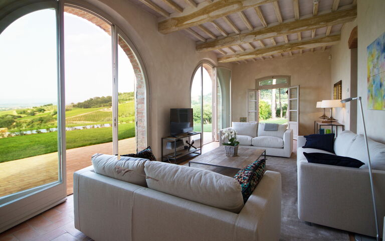 Villa Icario: Wohnzimmer