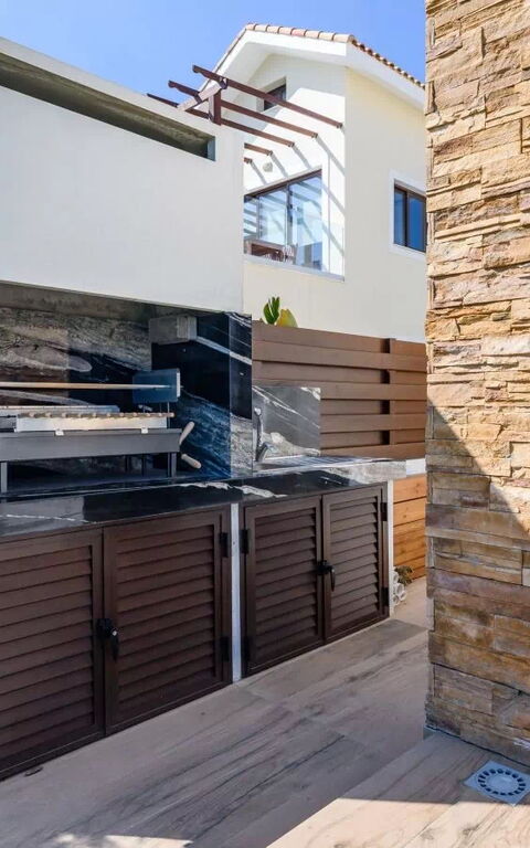 Serenity Seafront Villa: Außen, Balkon / Terrasse / Patio, Draussen