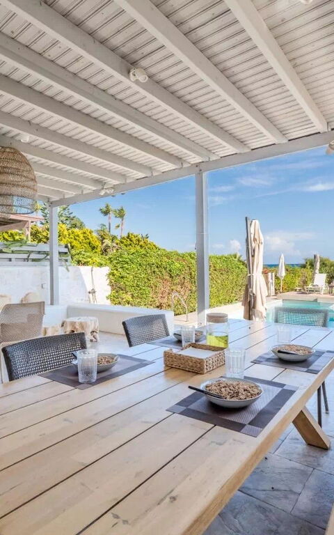 Aya Thekla Beach House: Außen, Balkon / Terrasse / Patio, Draussen, Schwimmbad
