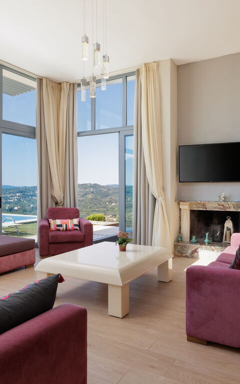 Villa Kastraki: Wohnzimmer