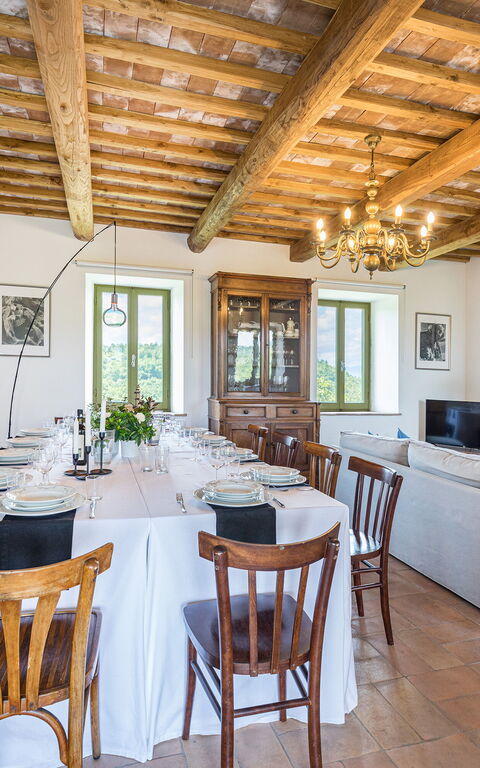 Villa a Casa di Giovanni: Esszimmer, Wohnzimmer