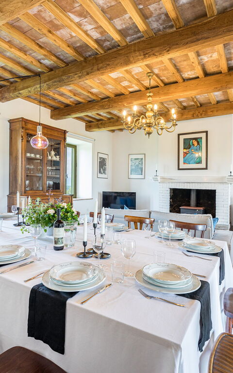 Villa a Casa di Giovanni: Esszimmer, Wohnzimmer